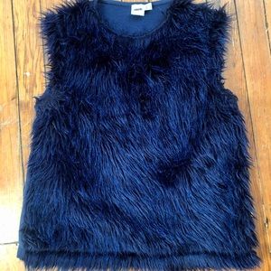 ASOS Blue Faux Fur Top